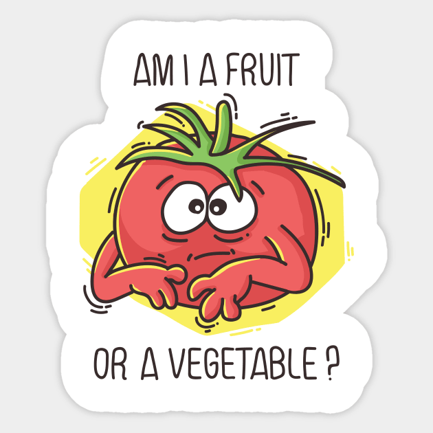 Am I a Fruit or a Vegetable Sticker by dreadpen